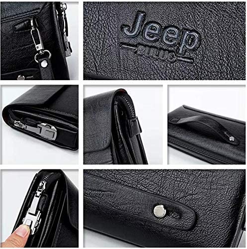 شنطة يد رجالي برقم سري للحماية من سرقه المتعلقات من الجلد الصناعي