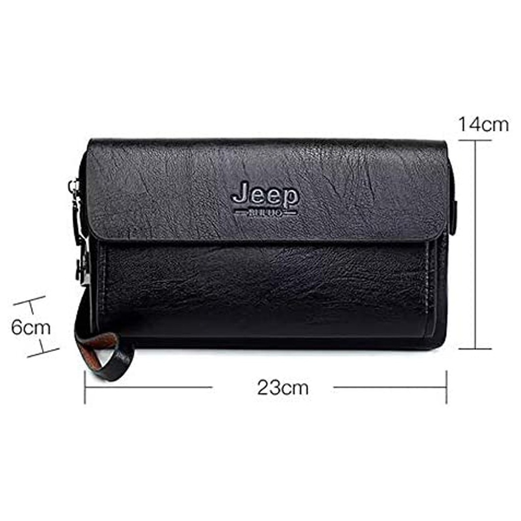 شنطة يد رجالي برقم سري للحماية من سرقه المتعلقات من الجلد الصناعي