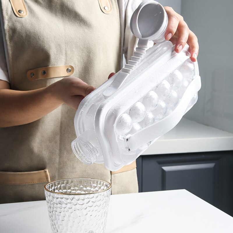 زجاجة صنع مكعبات ثلج لتبريد العصائر والمشروبات بغطاء