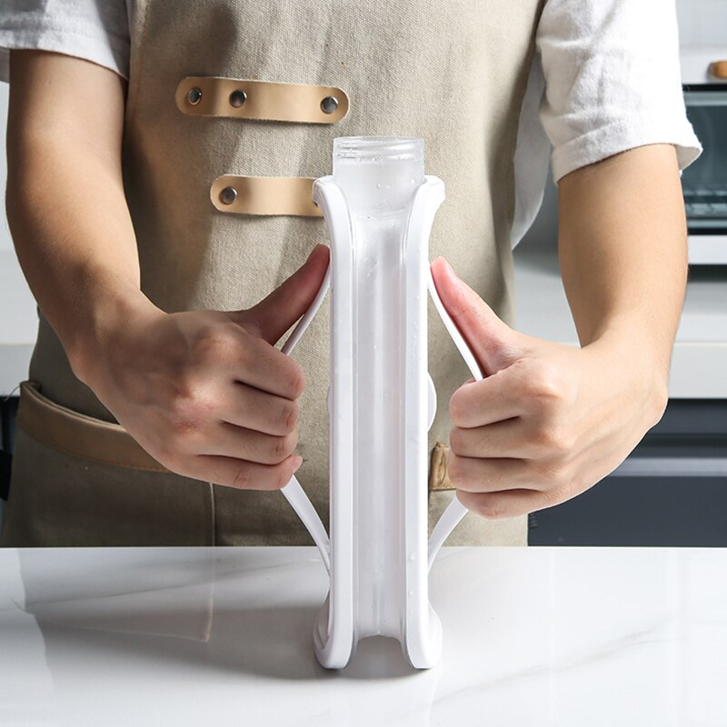 زجاجة صنع مكعبات ثلج لتبريد العصائر والمشروبات بغطاء