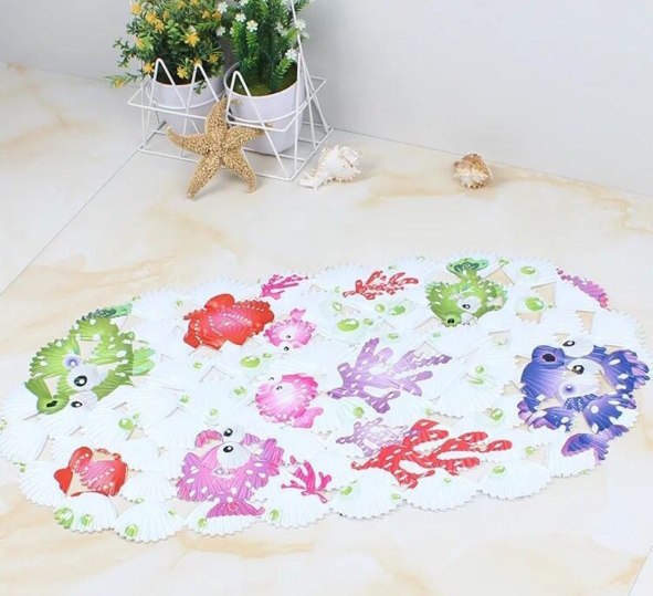 دواسة قدم صدفيه مانعة للانزلاق للبانيو والحمام سيليكون