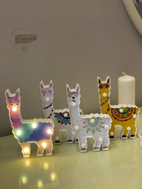 مصباح ليلي لغرف الأطفال بإضاءه ليد علي شكل لاما