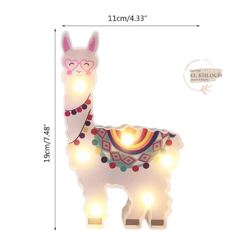 مصباح ليلي لغرف الأطفال بإضاءه ليد علي شكل لاما