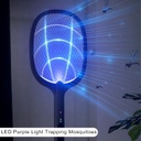 مضرب ناموس صاعق جاذب للحشرات وبقاعدة قابلة للتثبيت وإعادة الشحن