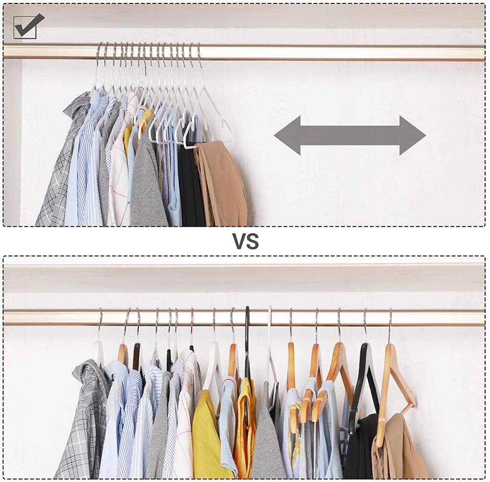 طقم شماعات معدن 10 قطع لتعليق الملابس والحفاظ عليها