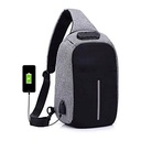 شنطة كتف رجالي برقم سري للحماية من السرقه ووصلة يو اس بي وتربروف