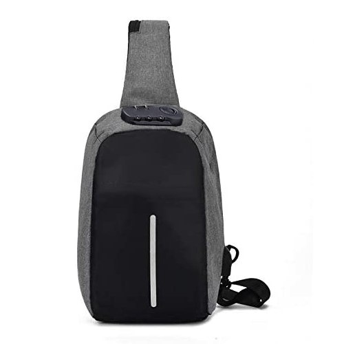 شنطة كتف رجالي برقم سري للحماية من السرقه ووصلة يو اس بي وتربروف