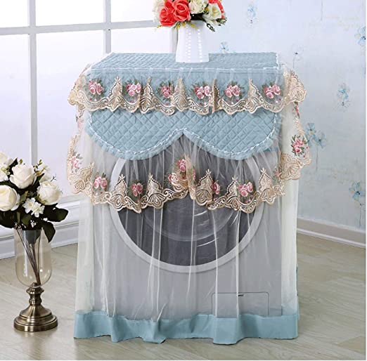 غطاء غسالة دانتيل للحفاظ عليها من الاتربة قابل للغسيل والطي