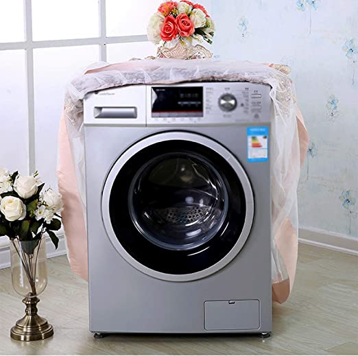 غطاء غسالة دانتيل للحفاظ عليها من الاتربة قابل للغسيل والطي