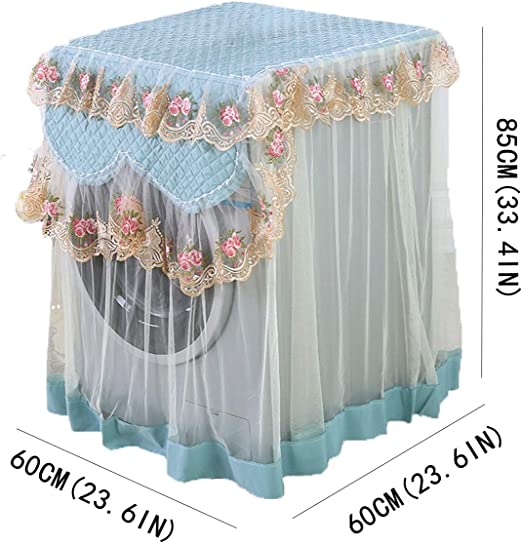 غطاء غسالة دانتيل للحفاظ عليها من الاتربة قابل للغسيل والطي