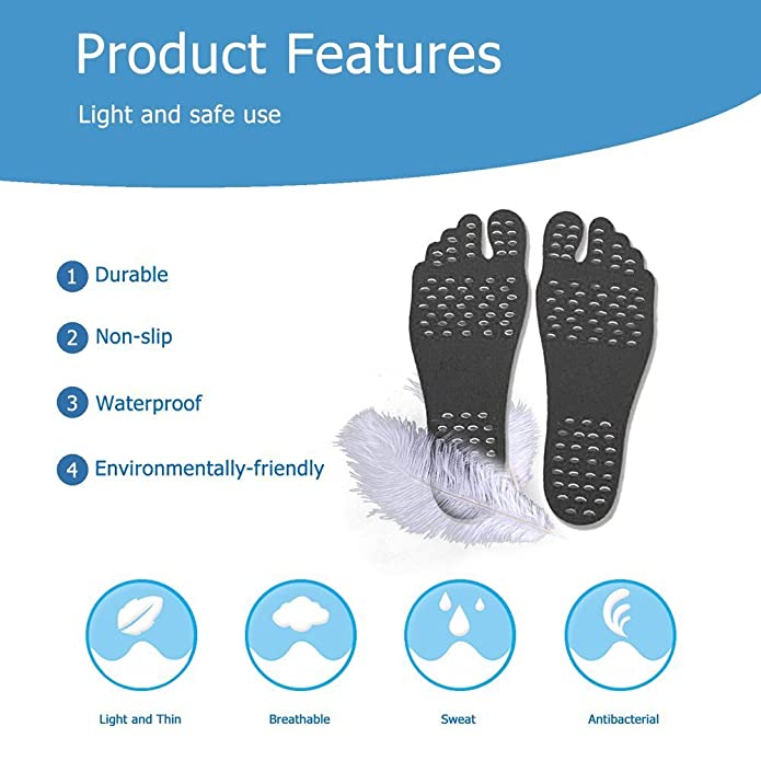لاصقة القدم بديل حذاء البحر للإستمتاع بالشاطئ بكامل حماية القدم