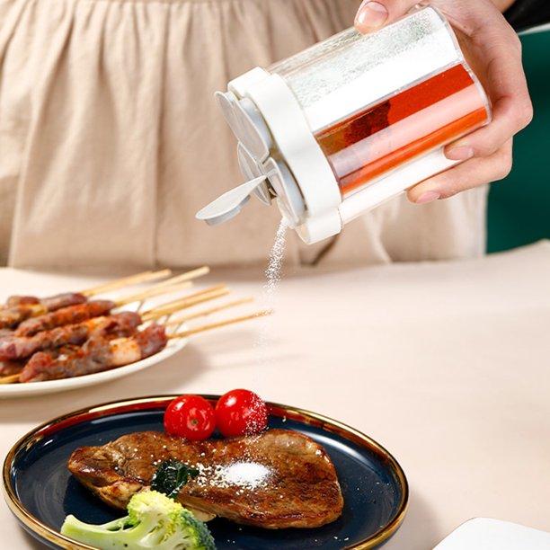 ملاحة توابل 5 في 1 علي شكل وردة للملح والفلفل والشطة مثالية للسفره