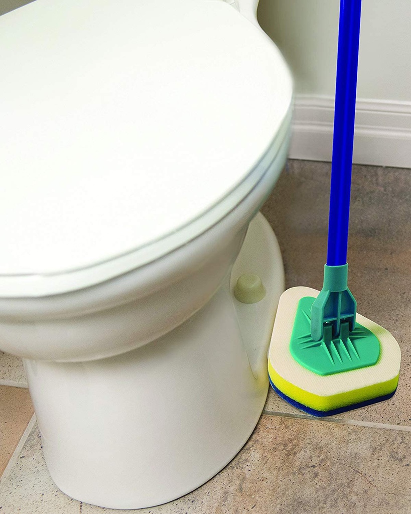 ليفة ومساحة تدور 360 درجة ويد تطول وتقصر لتنظيف ودعك الحوائط والوصول لأضيق الأماكن