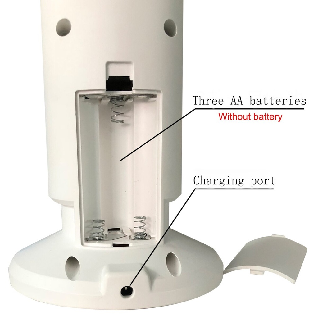 مروحة عمودية للمكتب والكومدينو سرعتين مختلفين تعمل بالبطاريات او اليو اس بي