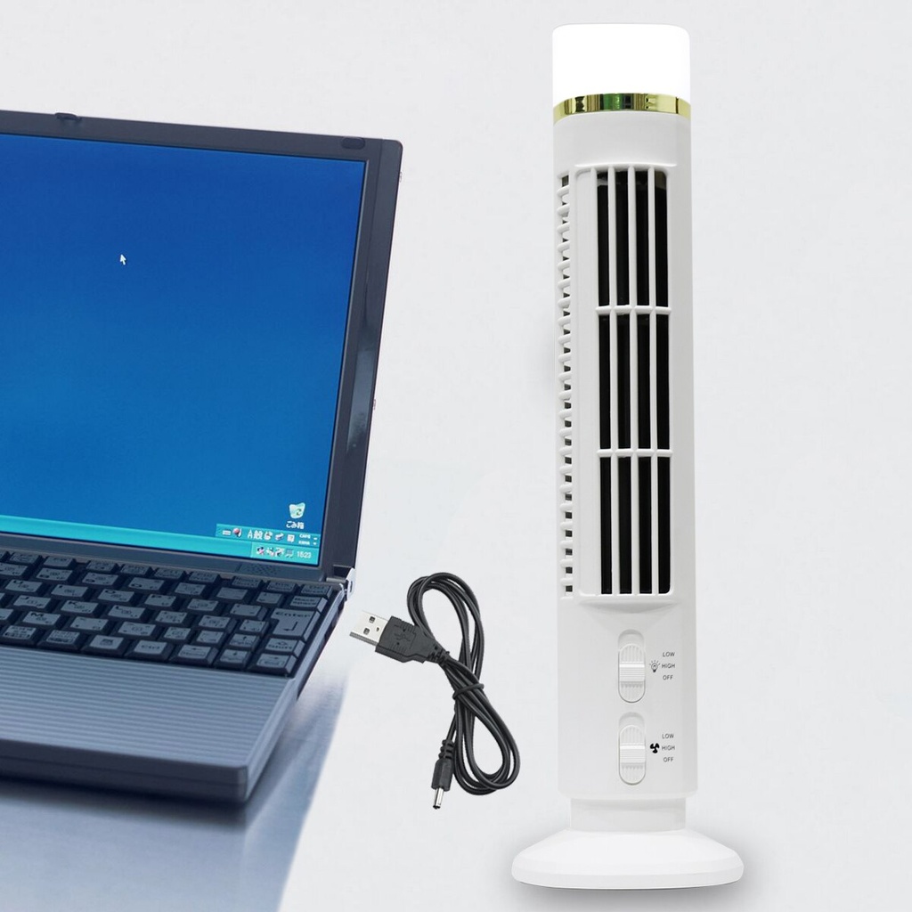 مروحة عمودية للمكتب والكومدينو سرعتين مختلفين تعمل بالبطاريات او اليو اس بي