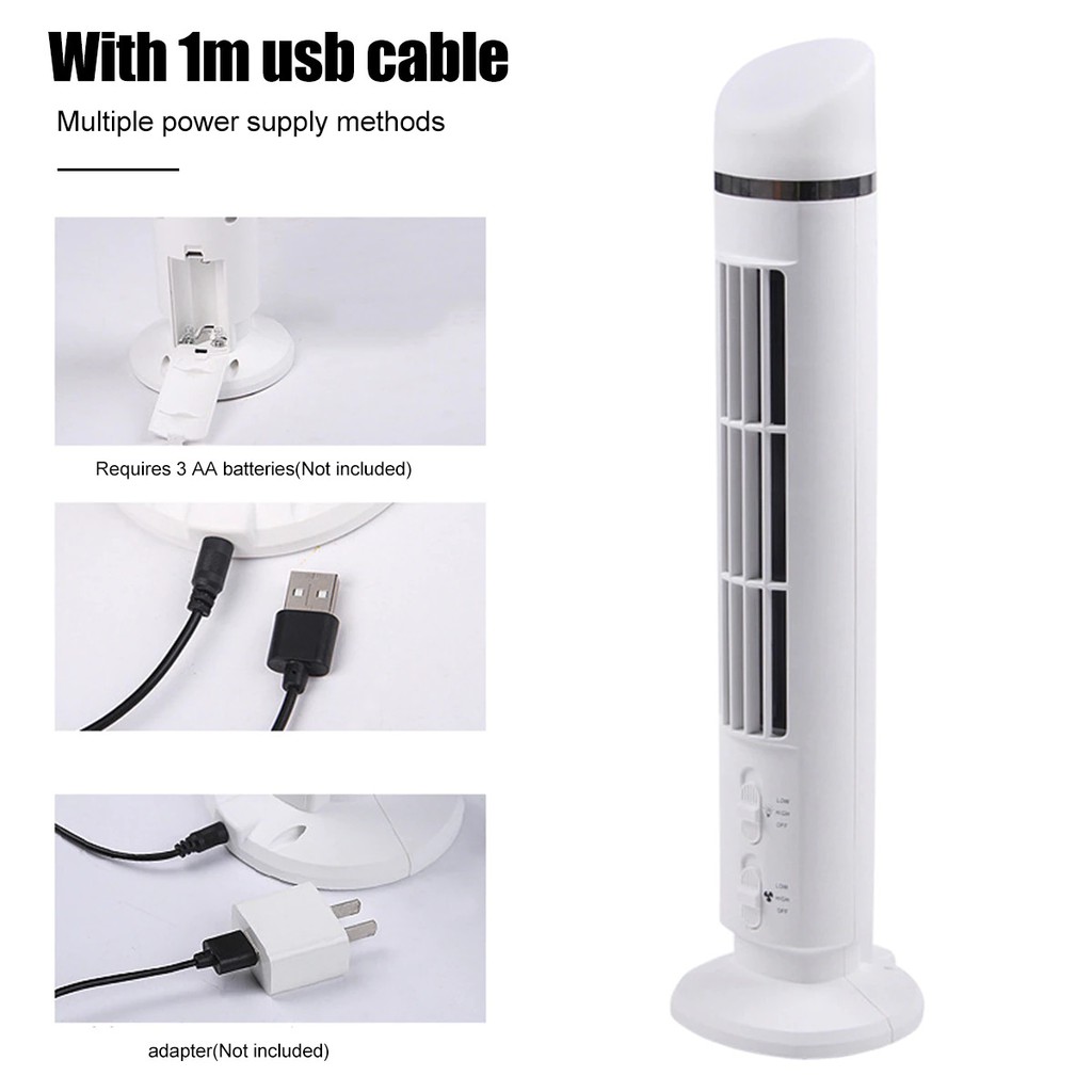 مروحة عمودية للمكتب والكومدينو سرعتين مختلفين تعمل بالبطاريات او اليو اس بي
