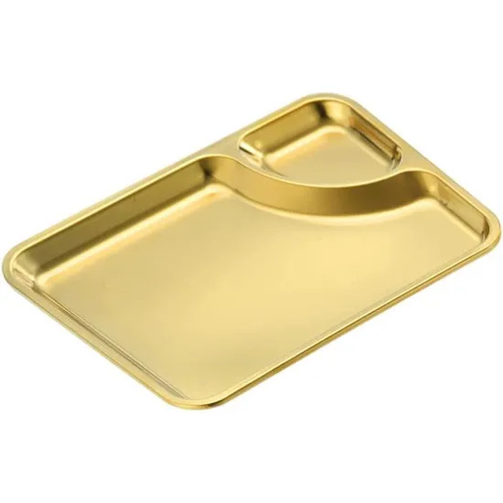 طاسة استانلس مدهب تقديم الطعام