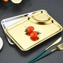 طاسة استانلس مدهب تقديم الطعام