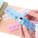 منظم أدوية أسبوعي محمول مثالي لعدم النسيان وللسفر والخروج