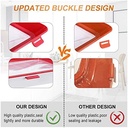 طبق حفظ الطعام بالثلاجة بغطاء شفاف مرن لحفظ الأجبان واللحوم الجافة