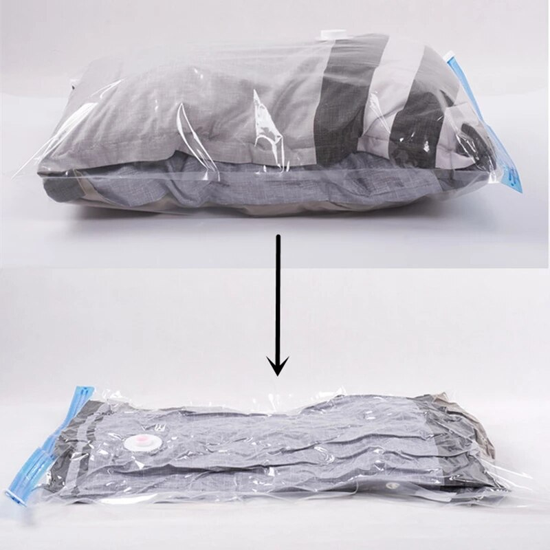 كيس تخزين الملابس والبطاطين فاكيوم قوي لتوفير المساحة مقاس 100*130 سم