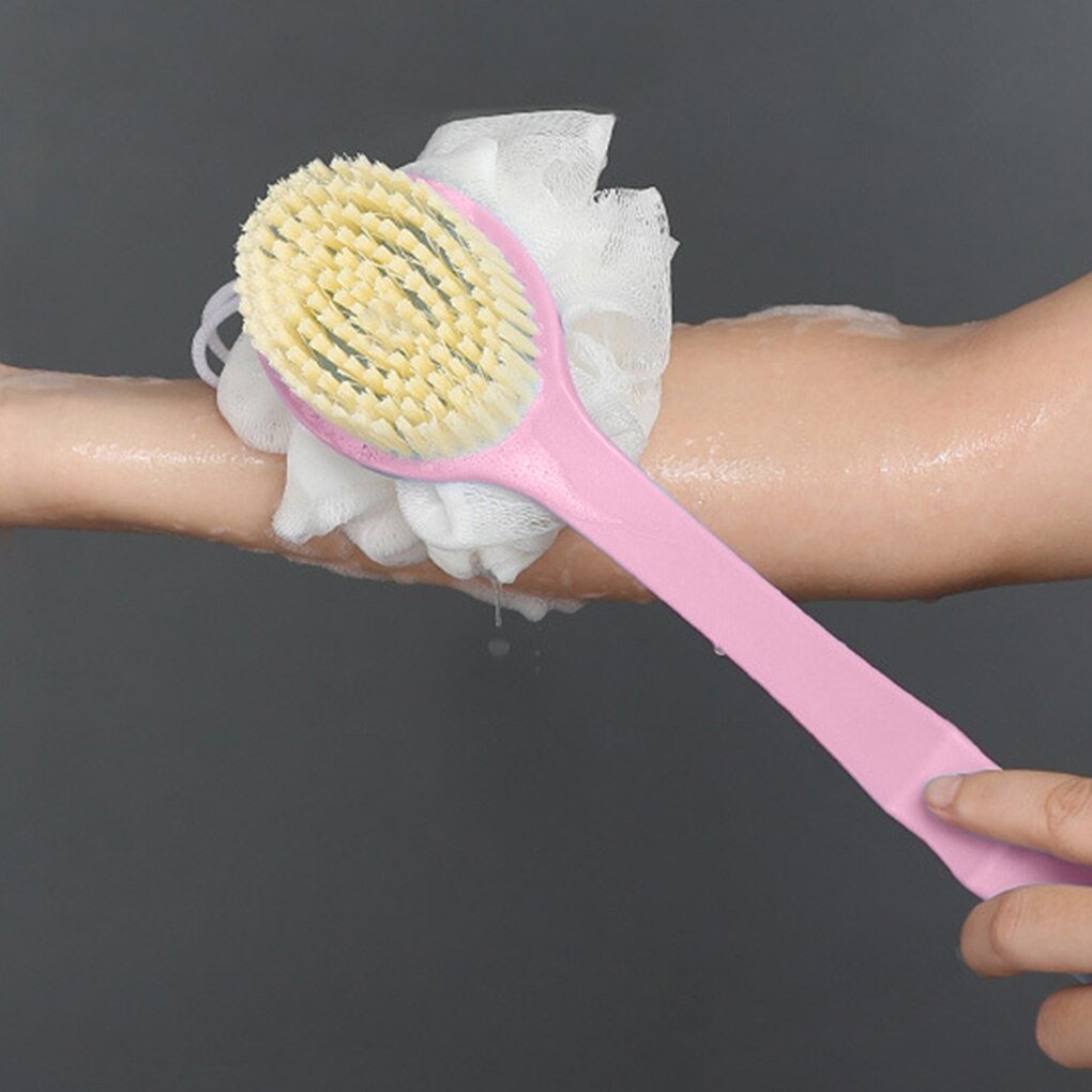 ليفة استحمام وفرشة تدليك بيد طويلة للوصول للظهر بسهولة
