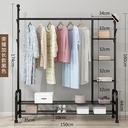 استاند دولاب أرفف وشماعات عصري منظم للملابس والأحذية والشنط والقبعات