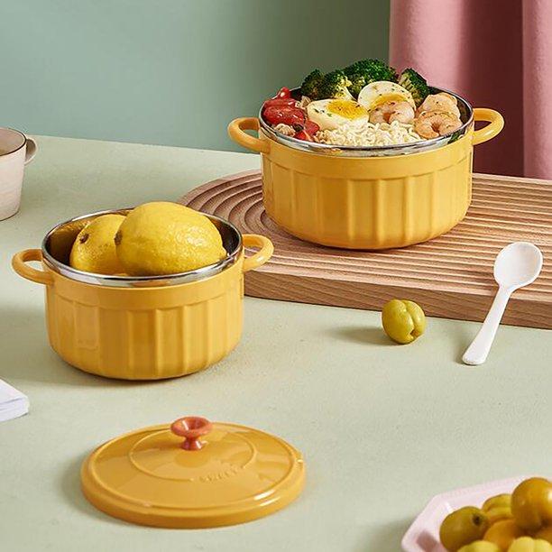 حلة النودلز وحفظ الطعام من الإستانليس والبلاستيك بتصميم جميل