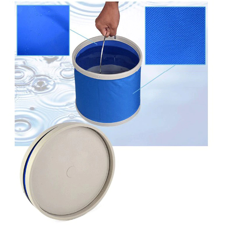 جردل قابل للطي للحمام وغسيل السيارات متعدد الأستخدام 11 لتر