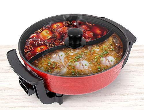 حلة كهربائية مقسمة جزئين لعمل اكثر من نوع اكل في وقت واحد ١٣٠٠ وات