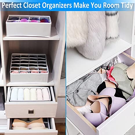 منظم دولاب وادراج للملابس الداخلية والجوارب وربطات العنق 4 قطع