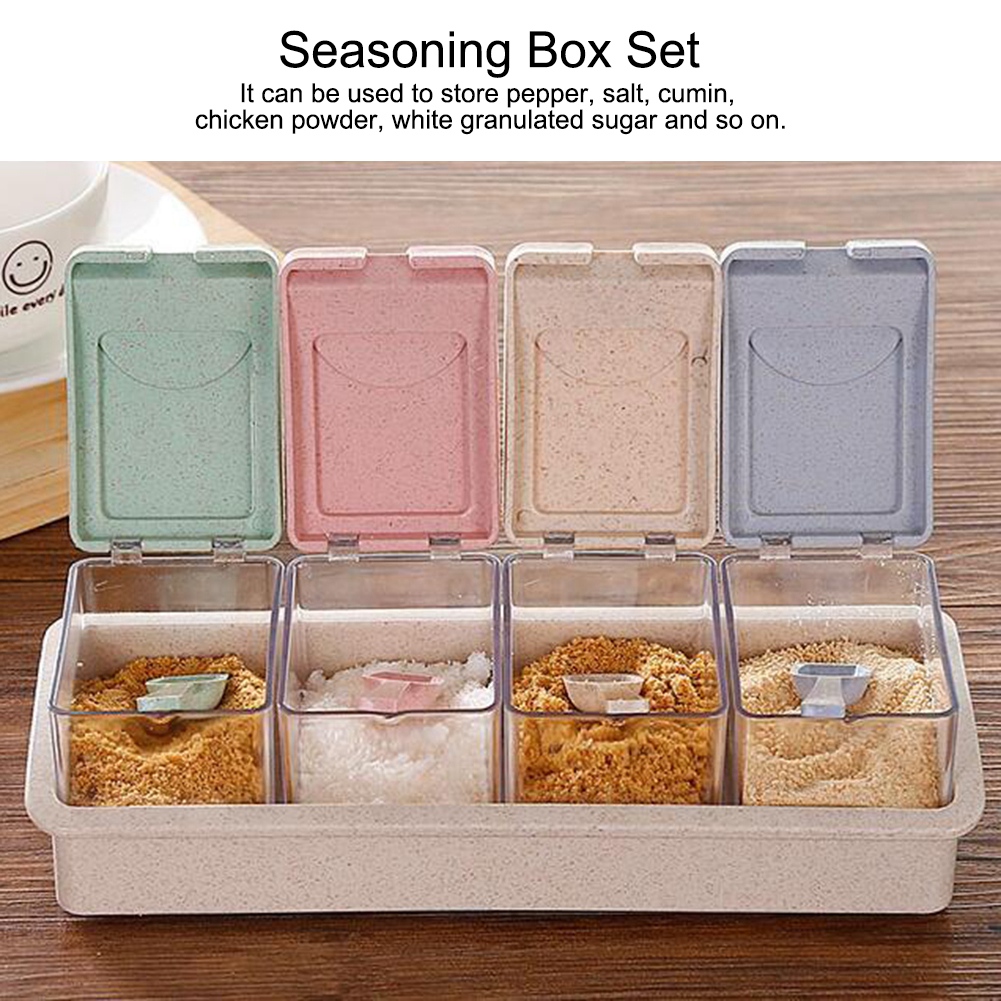 توابل 4 خانة قش قمح الوان 119