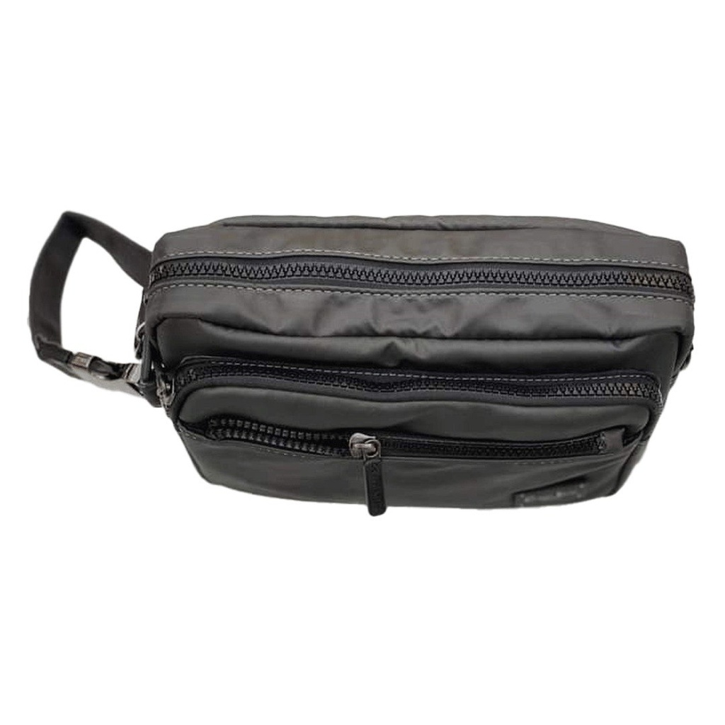 شنطة يد وكروس رجالي 3 جيوب خارجية كبيره مع جيب داخلي جلد مقلوب