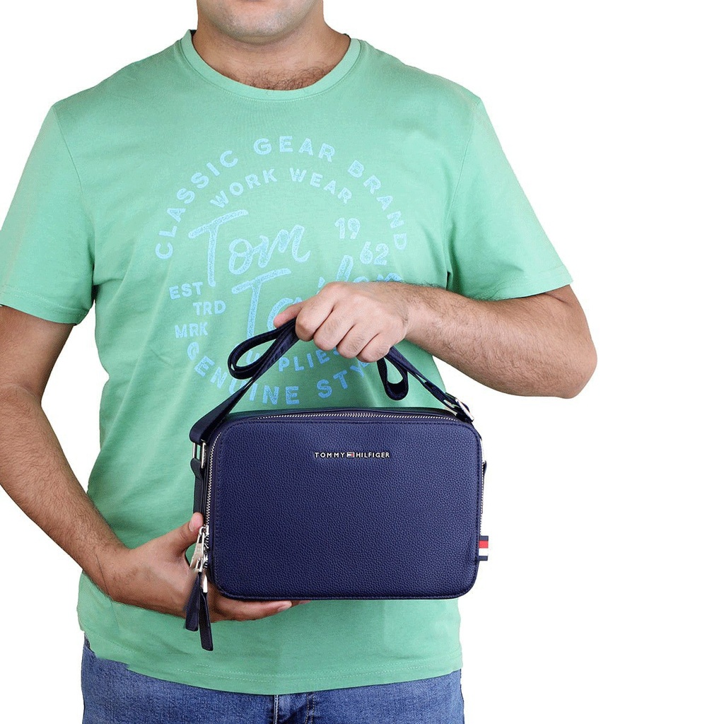 شنطة كروس رجالي جلد بسوستة متينه للحفاظ علي المتعلقات الشخصية