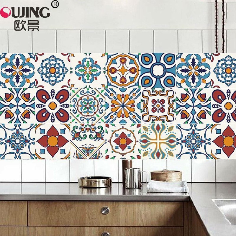 رول استيكر لاصق باشكال اندلسية مبهجه للارضيات والحوائط والاثاث