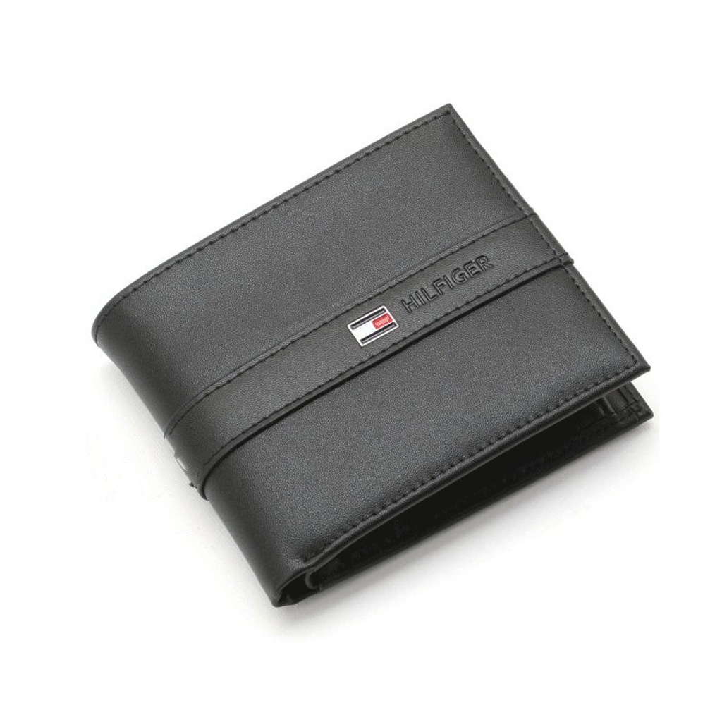 محفظة رجالي جلد ثنائية الطي مقسمة من الداخل لتناسب الفلوس والبطاقات