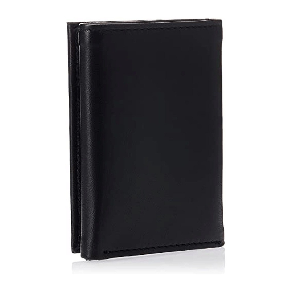 محفظة رجالي انيقة ثلاثية الطي جلد صناعي اسود تناسب كل الاذواق
