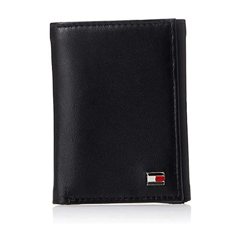 محفظة رجالي انيقة ثلاثية الطي جلد صناعي اسود تناسب كل الاذواق