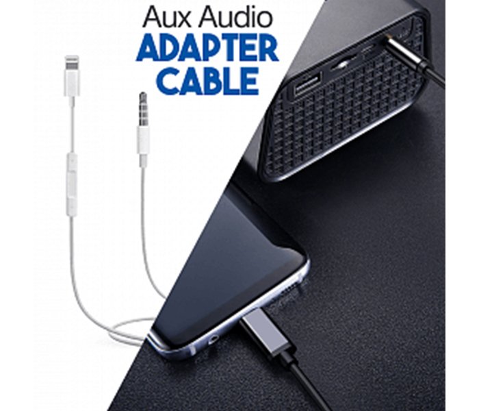 وصلة تحويل لايتنج إلى (اي يو اكس) للايفون لسماع الأغاني