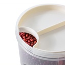 علبة حفظ وتنظيم الحبوب والبقوليات مقسمة من الداخل 4 خانات بغطاء محكم الغلق