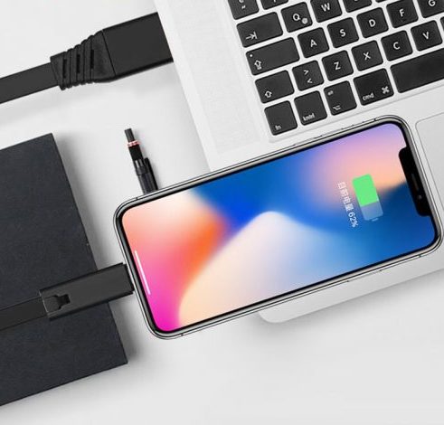 كابل شحن يو اس بي سريع للايفون قابل للقص واعادة الاستخدام 1.5 متر