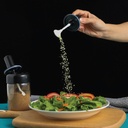 طقم توابل دوار 7 قطع بحامل بمعالق وفرشة للزيت لسهولة الاستخدام