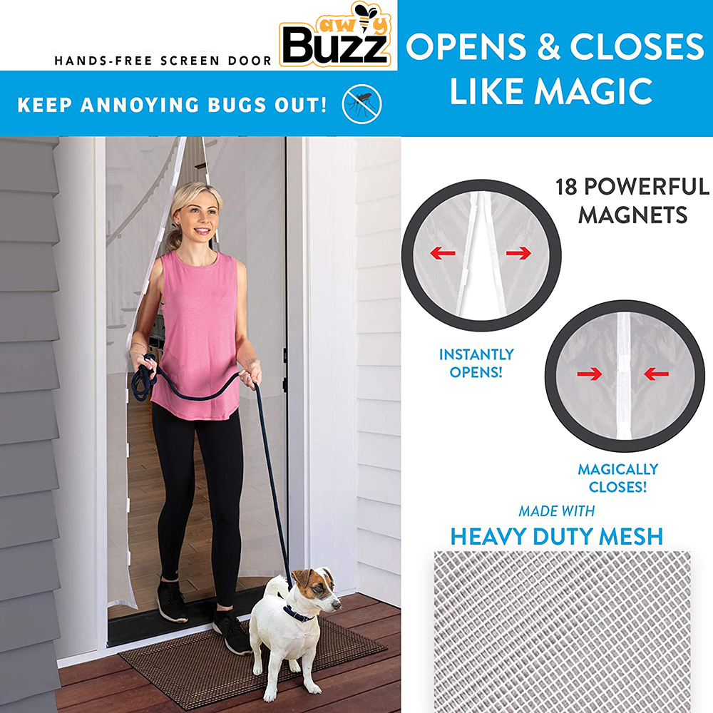 ستارة وشبكة باب مغناطيسية تغلق ذاتيا حاجزة للناموس والحشرات