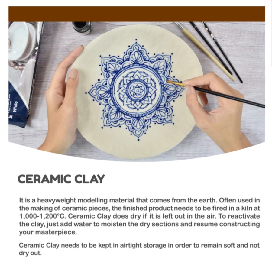 عجينة سيراميك سهلة التشكيل لتنمية مواهب الاطفال 500 جرام