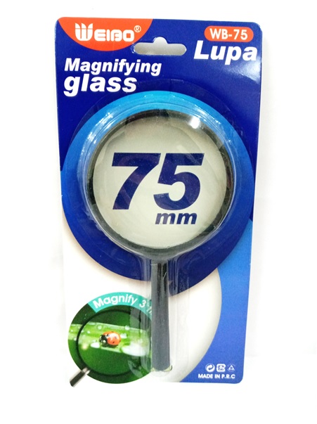 عدسة مكبرة من الزجاج النقي بإطار ويد بلاستيك