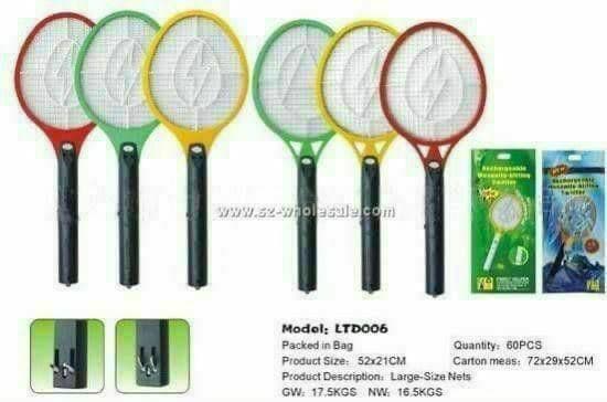 مضرب ناموس صاعق جاذب للحشرات بكشاف بالشحن