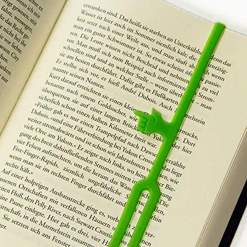بوك مارك للكتب مع كف يد لتحديد الأسطر سيليكون مطاط بألوان مختلفة