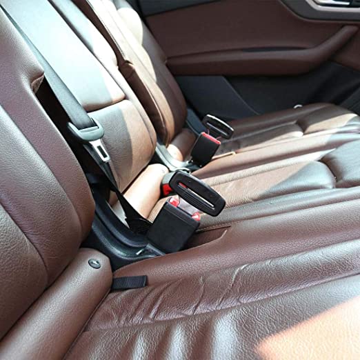 مشبك تثبيت حزام أمان السيارة قطعتين من المعدن