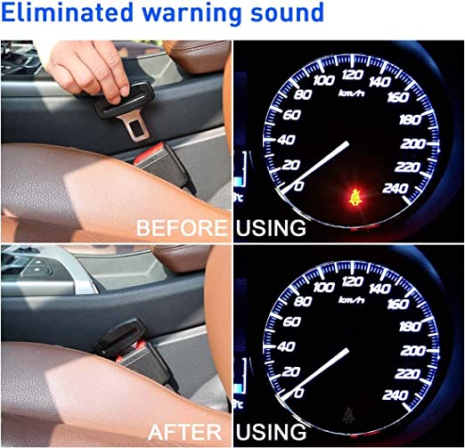 مشبك تثبيت حزام أمان السيارة قطعتين من المعدن