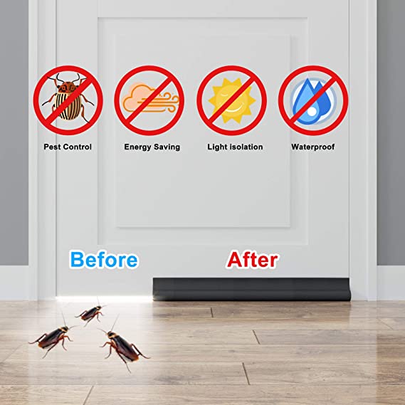 مانع الأتربة والحشرات اسفنجي قابل للقص بغطاء جلد سهل التنظيف للأبواب والنوافذ الداخلية والخارجية